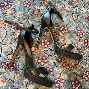 Aldo Black platform heel sandals 6.5